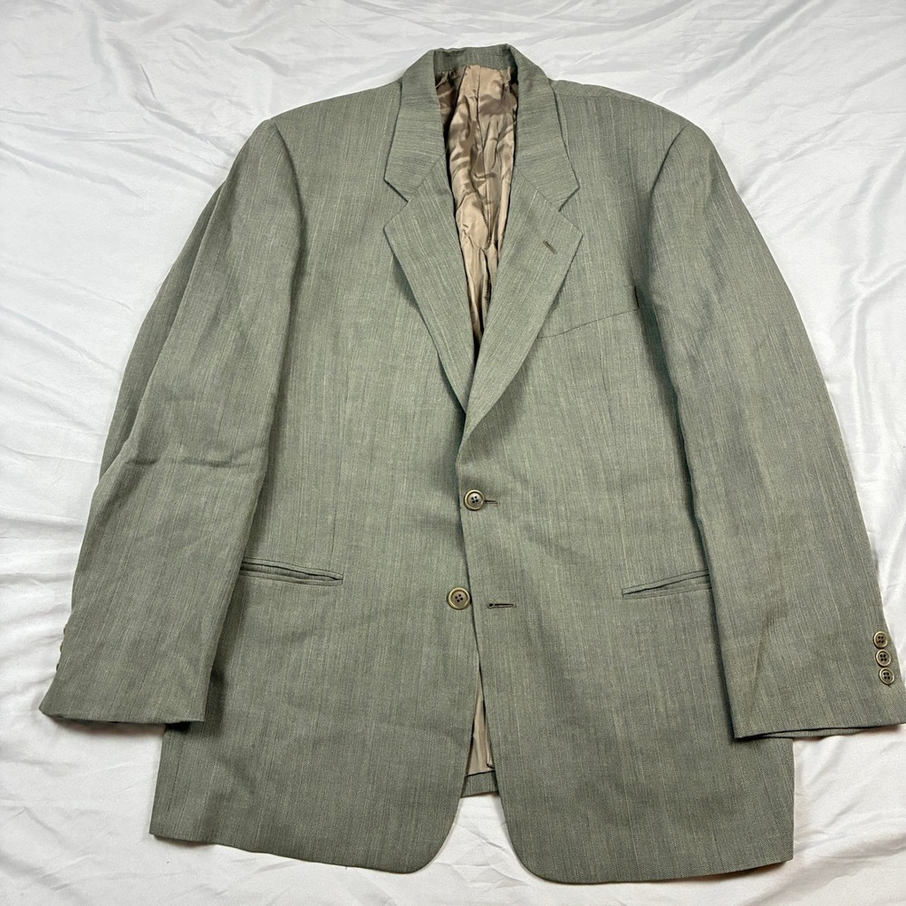 Mani by Giorgio Armani Mens Wool Blend Sport Coat Olive Green Made in Italy 42R
